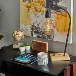 Black Metal Textured Edison Table Lamp-Kirkland's Home Cheap