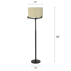 Black Metal Tri-Arm Floor Lamp-Kirkland's Home Clearance