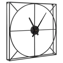 Black Metal Willet Wall Clock-Kirkland's Home Clearance