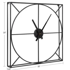 Black Metal Willet Wall Clock-Kirkland's Home Clearance