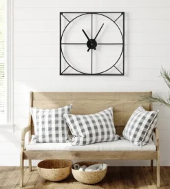 Black Metal Willet Wall Clock-Kirkland's Home Clearance