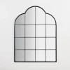 Black Metal Windowpane Arched Wall Mirror-Kirkland's Home Cheap
