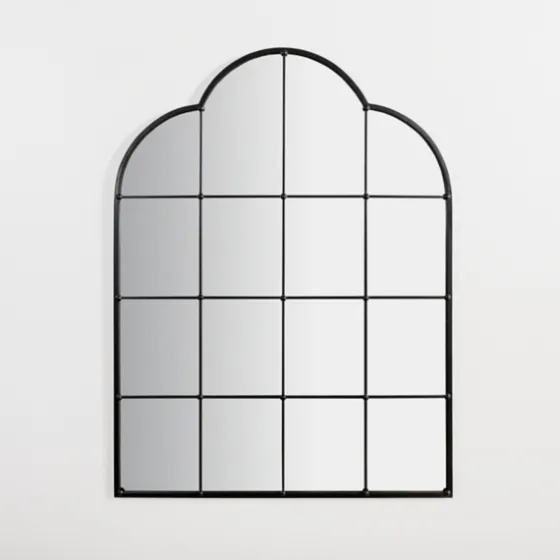 Black Metal Windowpane Arched Wall Mirror-Kirkland's Home Cheap