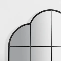 Black Metal Windowpane Arched Wall Mirror-Kirkland's Home Cheap