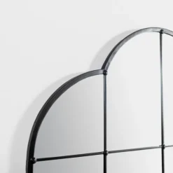 Black Metal Windowpane Arched Wall Mirror-Kirkland's Home Cheap