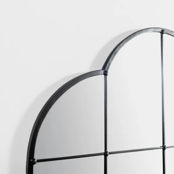 Black Metal Windowpane Arched Wall Mirror-Kirkland's Home Cheap