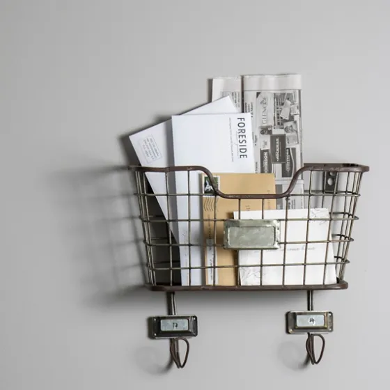 Black Metal Wire Mail Wall Pocket-Kirkland's Home Best