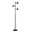 Black Metal Wood Accent Contemporary Floor Lamp-Kirkland's Home Cheap