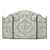 Black Metallic Scroll Three-Panel Fire Screen-Kirkland's Home Fashion