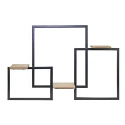 Black Modern Geometric Wall Shelves-Kirkland's Home Best Sale