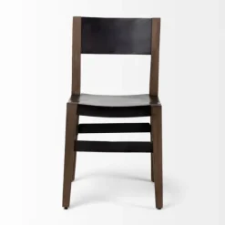 Black Modern Mango Wood Blocky Dining Chair-Kirkland's Home New