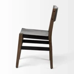 Black Modern Mango Wood Blocky Dining Chair-Kirkland's Home New