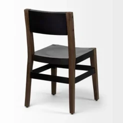 Black Modern Mango Wood Blocky Dining Chair-Kirkland's Home New