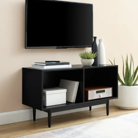 Black Modern Wood Console Table, 40 In.-Kirkland's Home Cheap