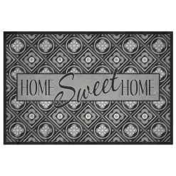 Black Mosaic Home Sweet Home Floor Mat, 24X36-Kirkland's Home Sale