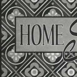 Black Mosaic Home Sweet Home Floor Mat, 24X36-Kirkland's Home Sale
