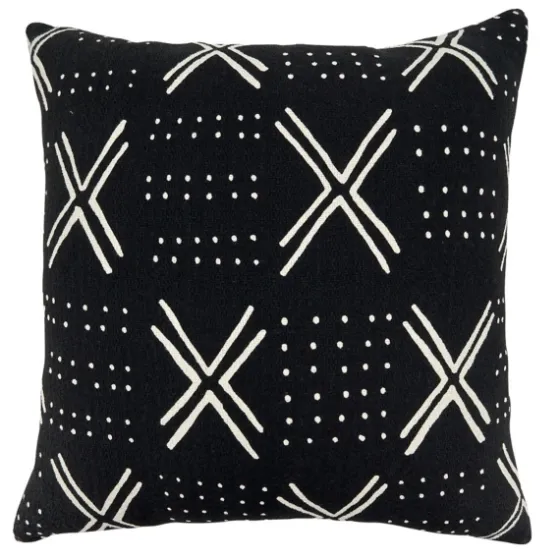 Black Mudcloth Cotton Throw Pillow-Kirkland's Home Discount