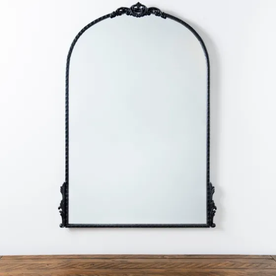 Black Ornate Antique Carved Mirror, 25.8X37 In.-Kirkland's Home Best