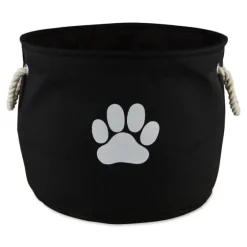 Black Paw Print Round Pet Basket-Kirkland's Home Best