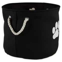 Black Paw Print Round Pet Basket-Kirkland's Home Best