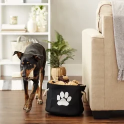 Black Paw Print Round Pet Basket-Kirkland's Home Best