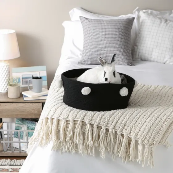 Black Pet Bin Pom Pom Storage Basket-Kirkland's Home Outlet