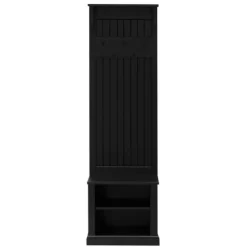 Black Pine Wood Grooved Hall Tree-Kirkland's Home Online