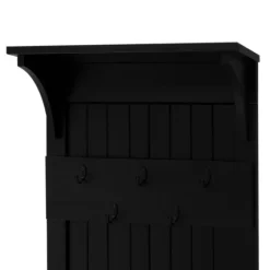 Black Pine Wood Grooved Hall Tree-Kirkland's Home Online