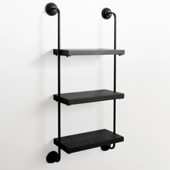 Black Pipe 3-Tier Wall Shelf-Kirkland's Home Discount