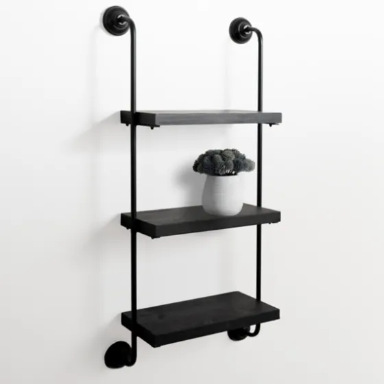 Black Pipe 3-Tier Wall Shelf-Kirkland's Home Discount