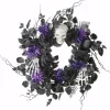 Black Purple Leaves Skull Hands Halloween Wreath-Kirkland's Home Best
