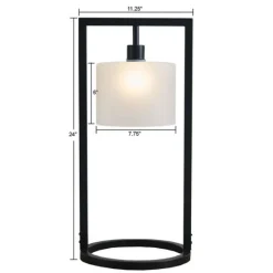 Black Rectangle Hanging Shade Table Lamp-Kirkland's Home Clearance