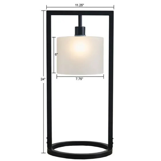 Black Rectangle Hanging Shade Table Lamp-Kirkland's Home Clearance