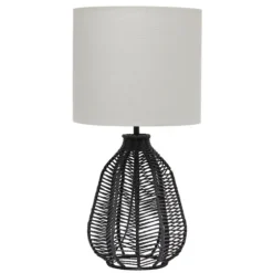 Black Rope Woven Table Lamp-Kirkland's Home Clearance