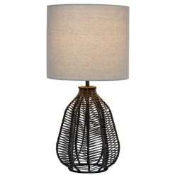 Black Rope Woven Table Lamp-Kirkland's Home Clearance