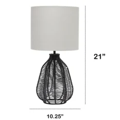 Black Rope Woven Table Lamp-Kirkland's Home Clearance