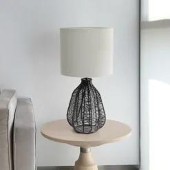 Black Rope Woven Table Lamp-Kirkland's Home Clearance