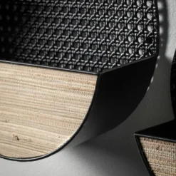 Black Round Mesh Frame Wall Shelves, Set Of 3-Kirkland's Home Shop