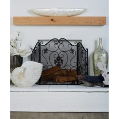 Black Scroll And Medallion Metal Fireplace Screen-Kirkland's Home Cheap