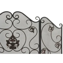 Black Scroll And Medallion Metal Fireplace Screen-Kirkland's Home Cheap