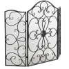 Black Scroll Work Metal Fireplace Screen-Kirkland's Home Hot