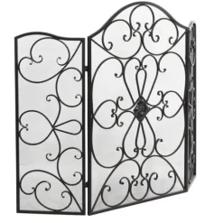 Black Scroll Work Metal Fireplace Screen-Kirkland's Home Hot