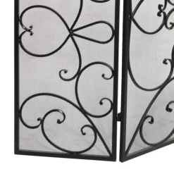 Black Scroll Work Metal Fireplace Screen-Kirkland's Home Hot
