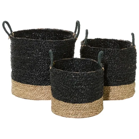 Black Sea Grass Baskets, Set Of 3-Kirkland's Home Best