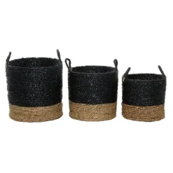 Black Sea Grass Baskets, Set Of 3-Kirkland's Home Best
