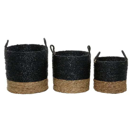 Black Sea Grass Baskets, Set Of 3-Kirkland's Home Best