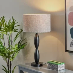 Black Slim Hourglass Table Lamp-Kirkland's Home Flash Sale