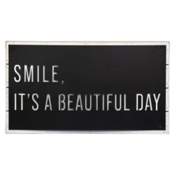Black Smile It'S A Beautiful Day Wall Plaque-Kirkland's Home Cheap