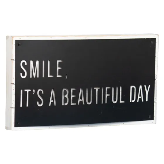 Black Smile It'S A Beautiful Day Wall Plaque-Kirkland's Home Cheap