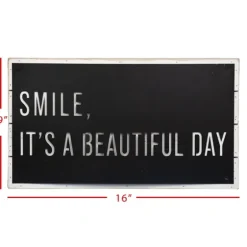 Black Smile It'S A Beautiful Day Wall Plaque-Kirkland's Home Cheap
